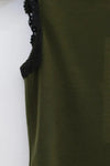 SWAYING/KNIT hook stitching mesh vest SW24SS1T36 grass green PS73